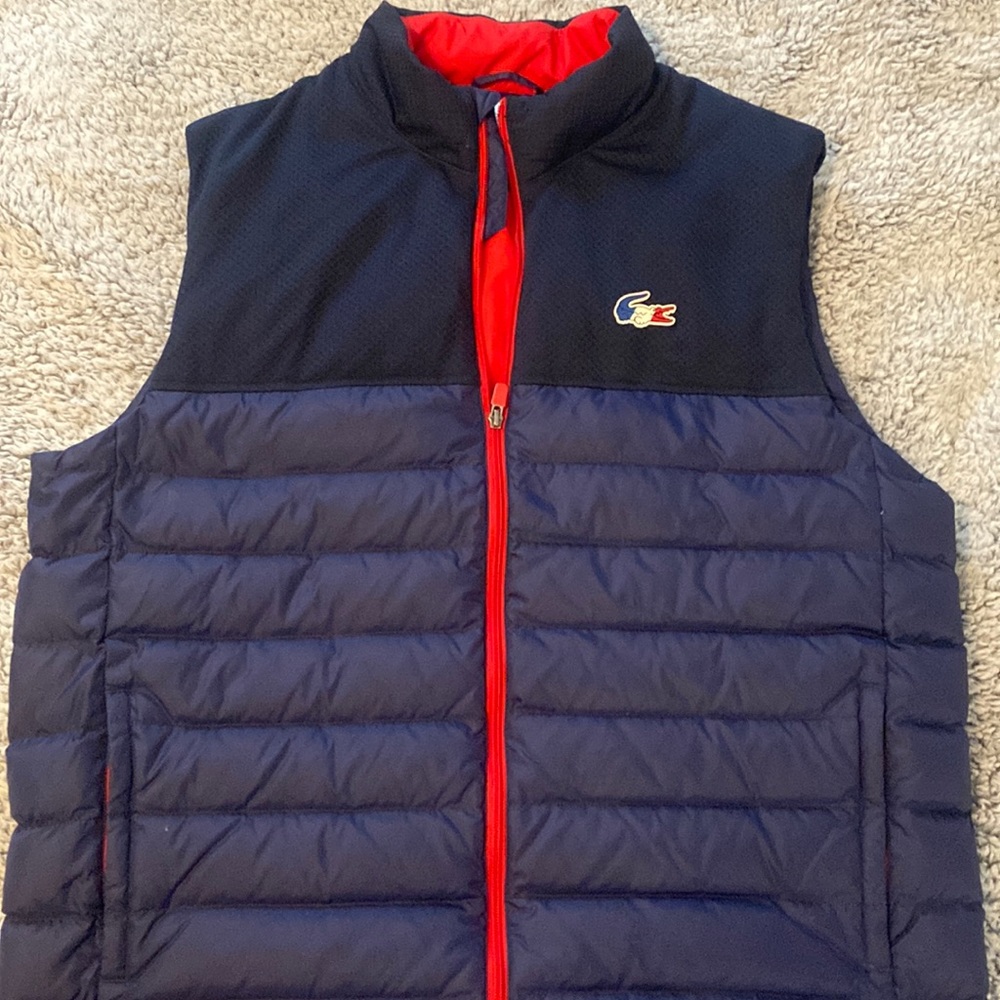 Lacoste Sport men’s size XXL red white and blue special edition puffer in EC!